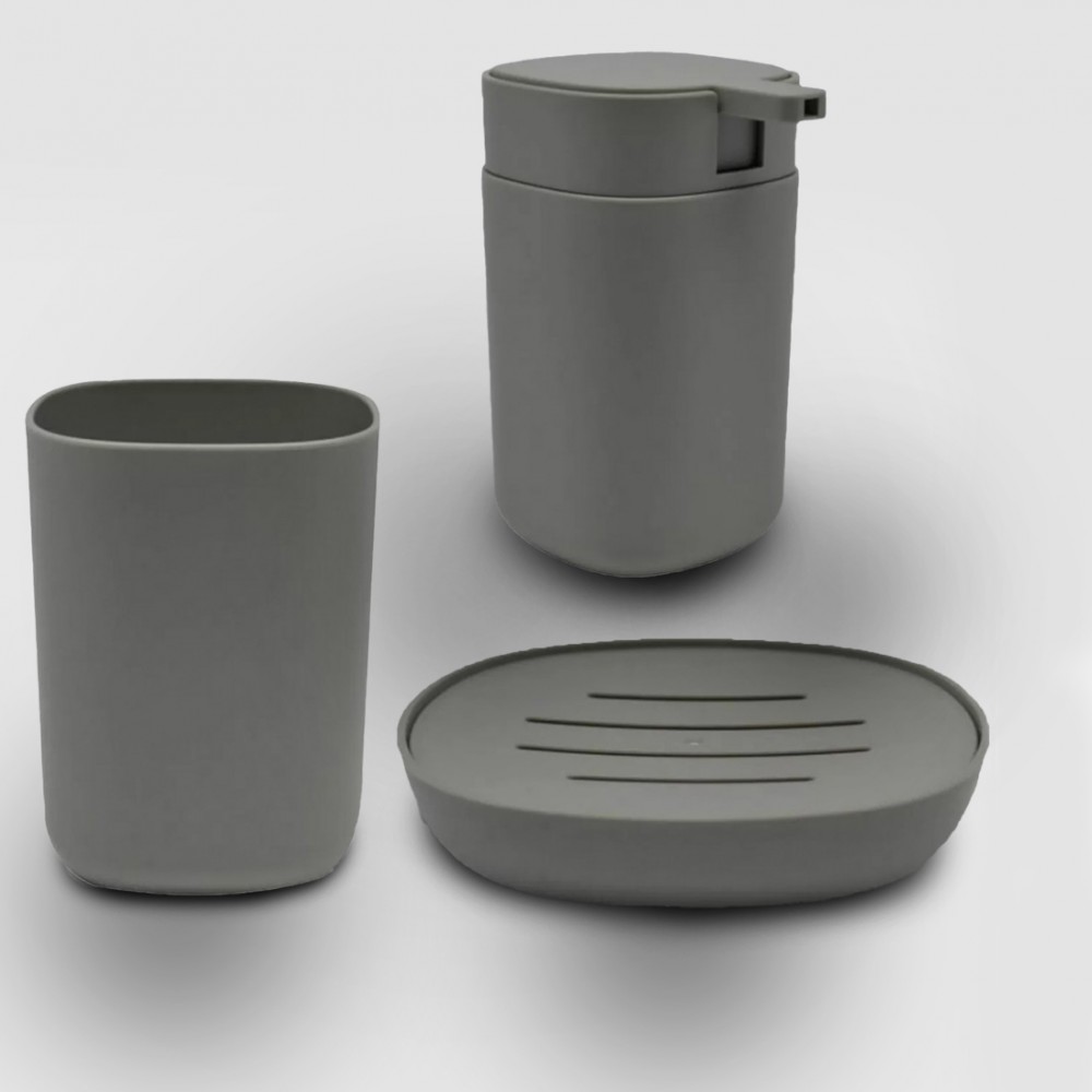 ΣΕΤ ΜΠΑΝΙΟΥ ΠΛΑΣΤΙΚΟ 3ΤΕΜ SL410 ΓΚΡΙ