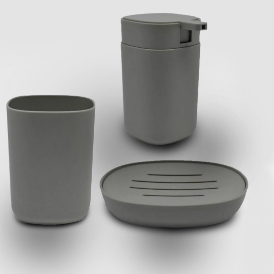 ΣΕΤ ΜΠΑΝΙΟΥ ΠΛΑΣΤΙΚΟ 3ΤΕΜ SL410 ΓΚΡΙ