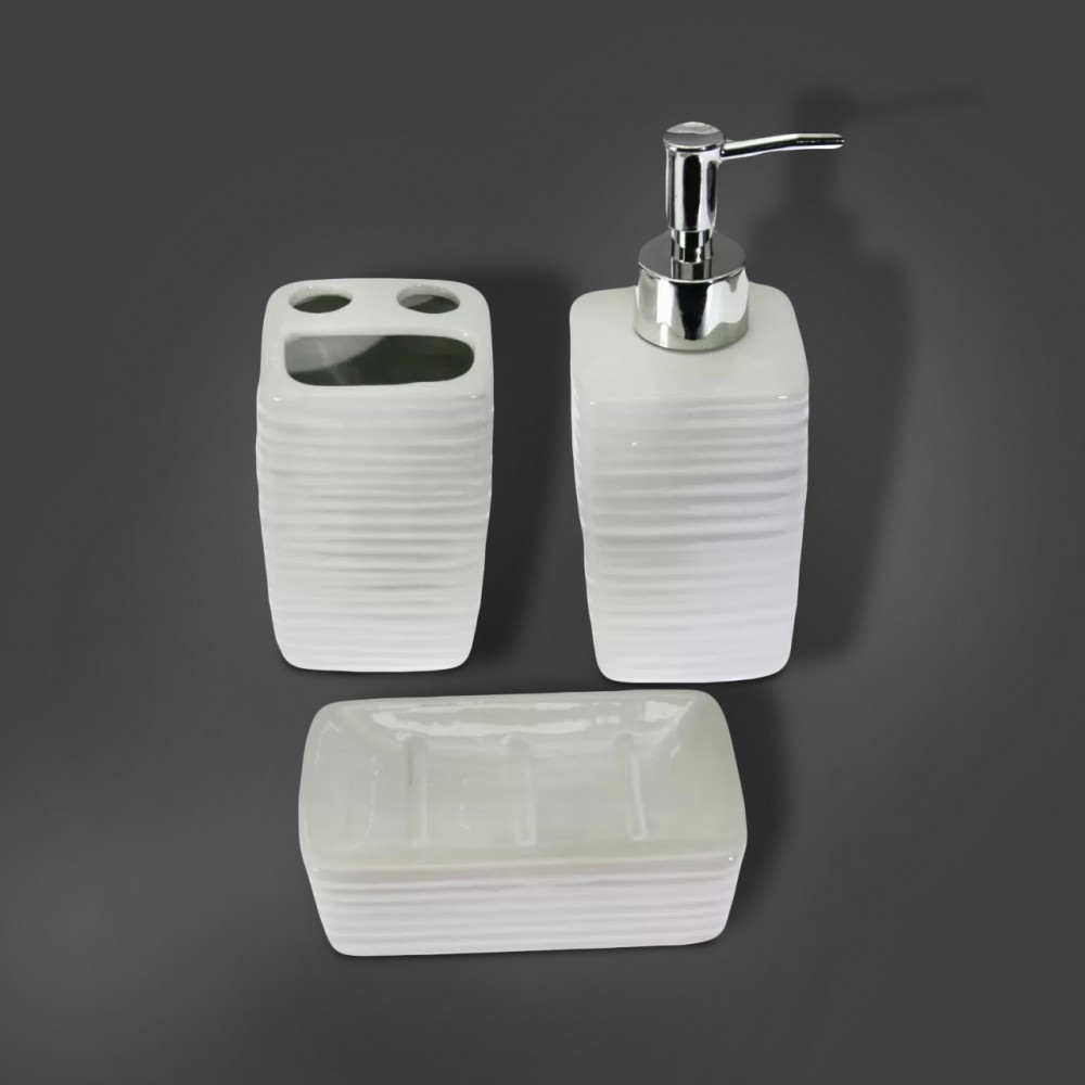 Bathroom Accessory Set SL498 3pcs White