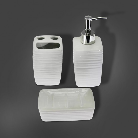 Bathroom Accessory Set SL498 3pcs White