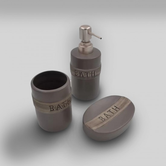 ΣΕΤ ΜΠΑΝΙΟΥ 3ΤΕΜ SL102 ΓΚΡΙ