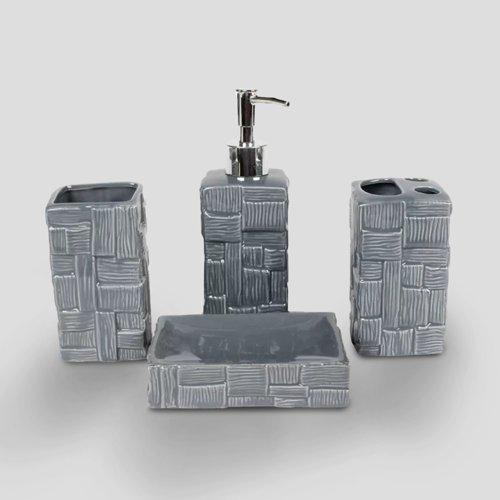 Bathroom Accessory Set SL493 Grey 4pcs