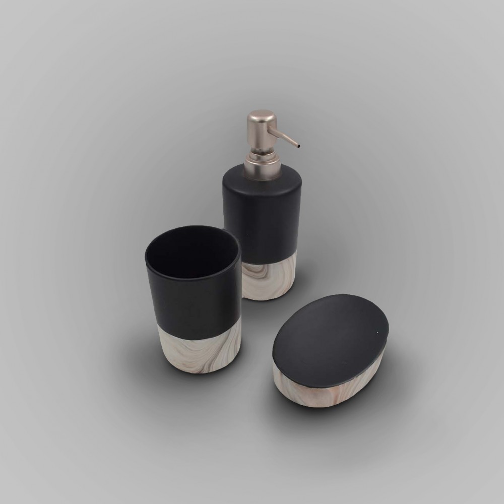 ΣΕΤ ΜΠΑΝΙΟΥ 3ΤΕΜ SL702 ΜΑΥΡΟ