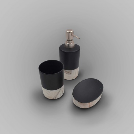 ΣΕΤ ΜΠΑΝΙΟΥ 3ΤΕΜ SL702 ΜΑΥΡΟ