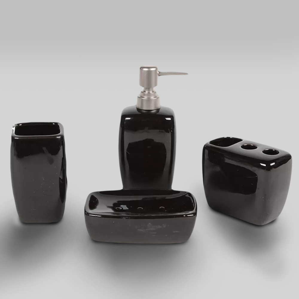 ΣΕΤ ΜΠΑΝΙΟΥ 4ΤΕΜ SL122 ΜΑΥΡΟ