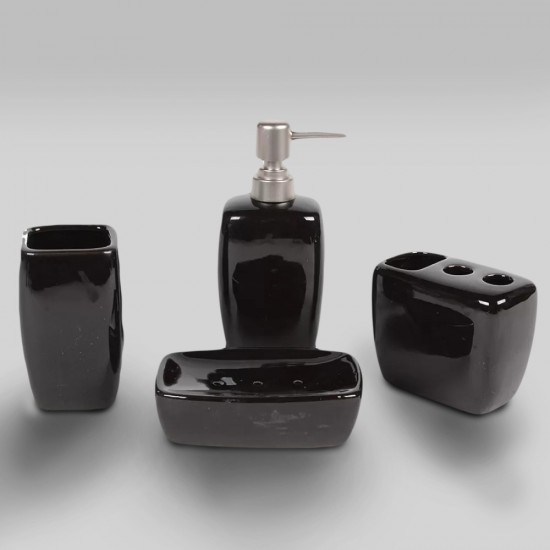 ΣΕΤ ΜΠΑΝΙΟΥ 4ΤΕΜ SL122 ΜΑΥΡΟ