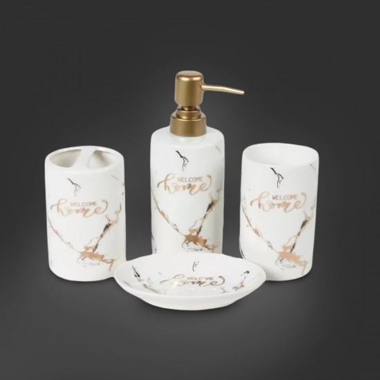 Bathroom Accessory Set Welcome SL123 4pcs White