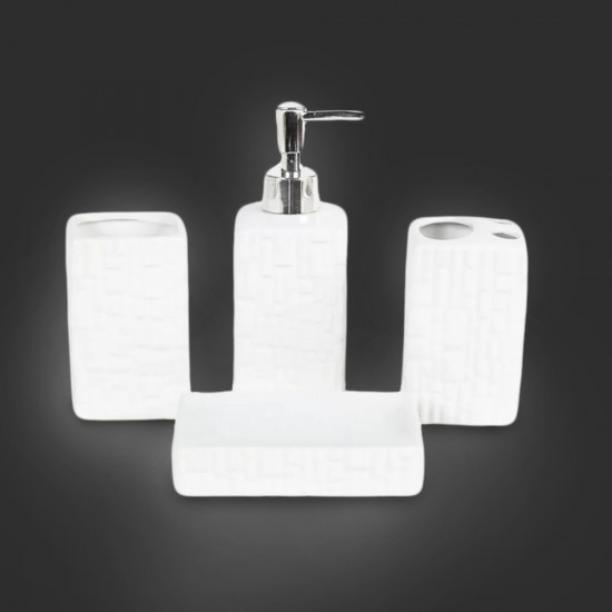 Bathroom Accessory Set SL140 4pcs White