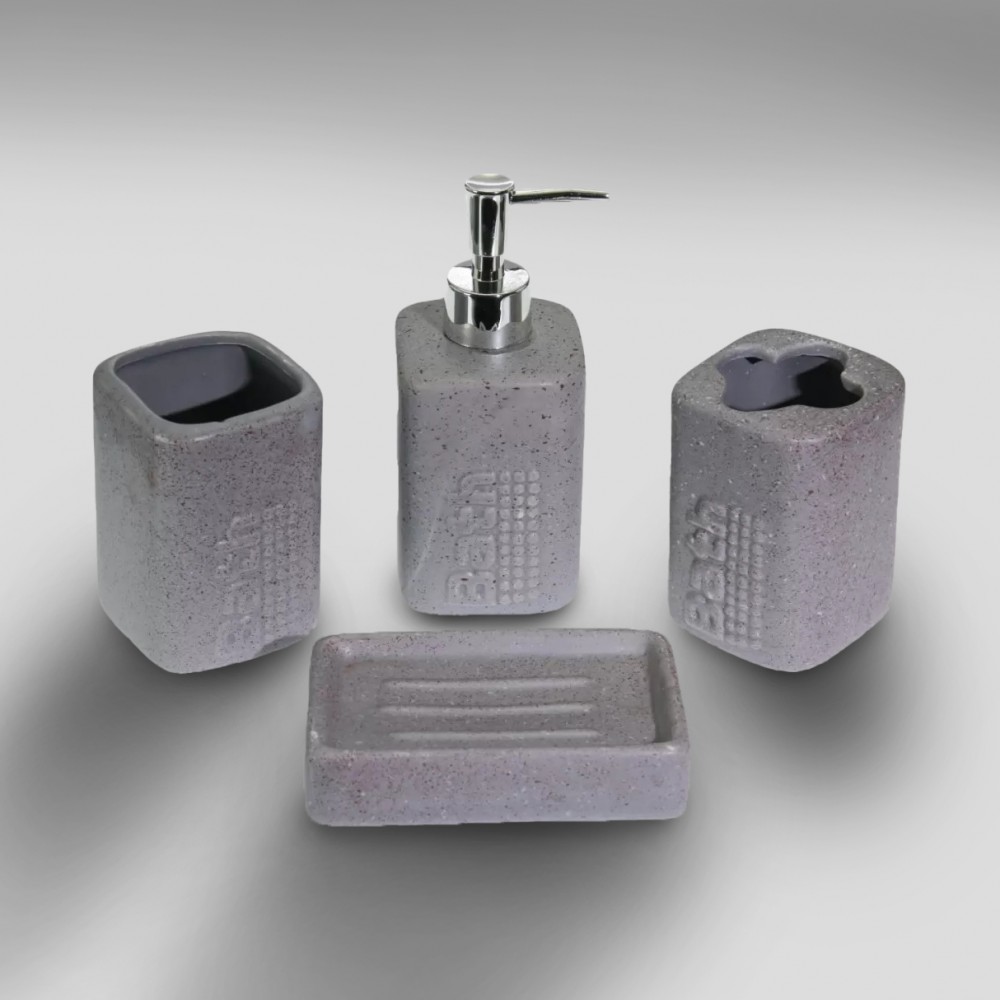 ΣΕΤ ΜΠΑΝΙΟΥ 4ΤΕΜ SL5006 ΓΚΡΙ