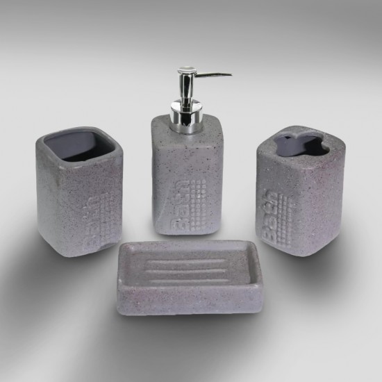 ΣΕΤ ΜΠΑΝΙΟΥ 4ΤΕΜ SL5006 ΓΚΡΙ