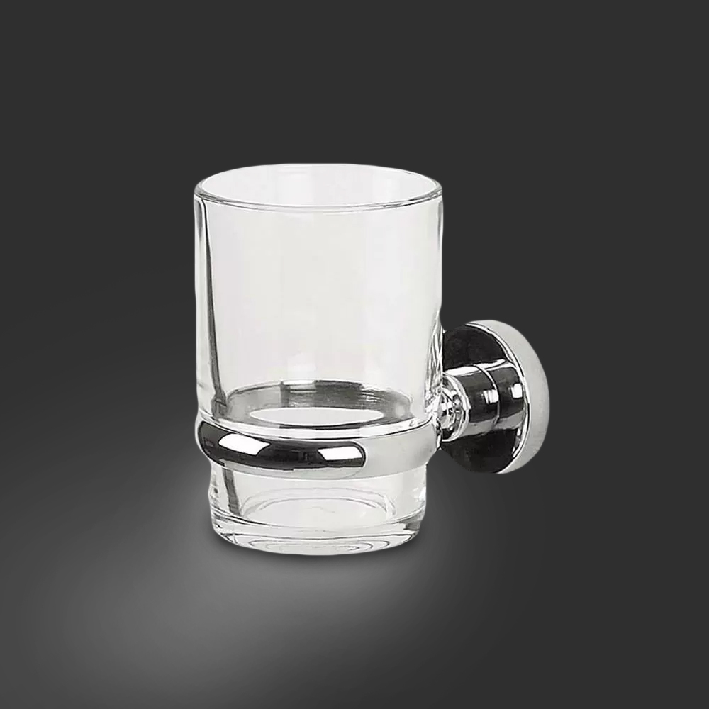 Wall-mounted Glass Holder with Metal Base