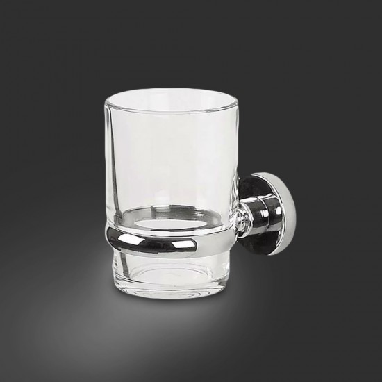 Wall-mounted Glass Holder with Metal Base