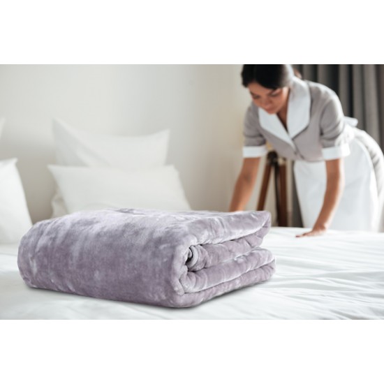 ΚΟΥΒΕΡΤΑ ΓΚΡΙ VELOUR 160X220
