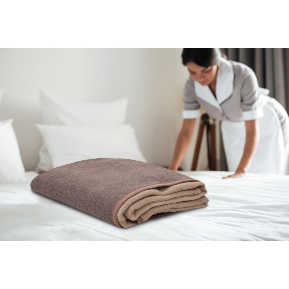 Acrylic Brown-Beige Blanket 160x220cm