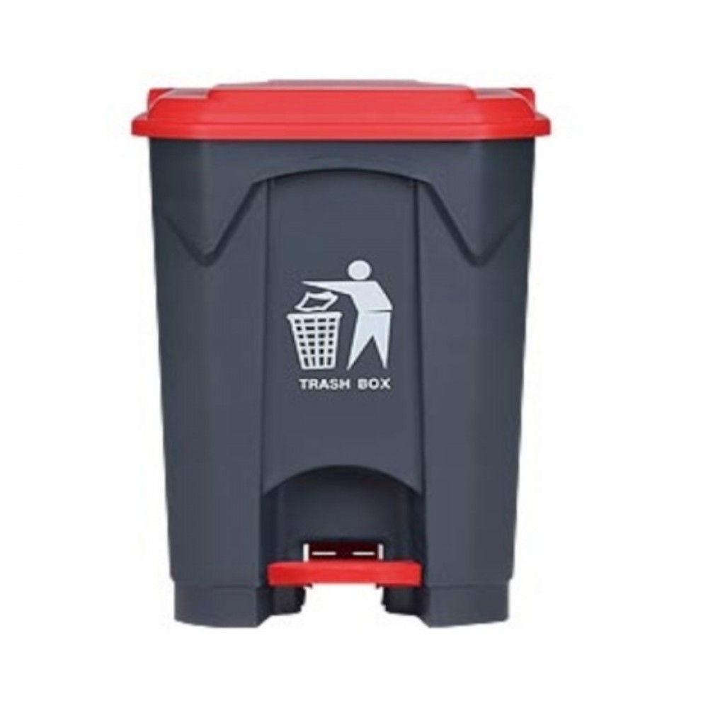 Plastic Waste Bin 68lt Red