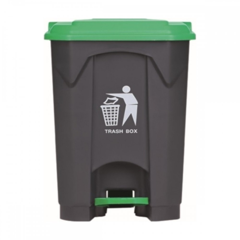 Plastic Waste Bin 45lt Green