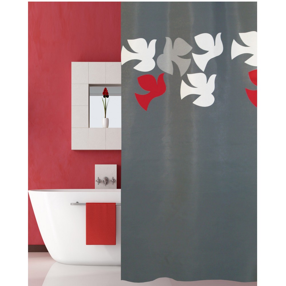 Shower Curtain Dove 240(L)x180(H) Grey