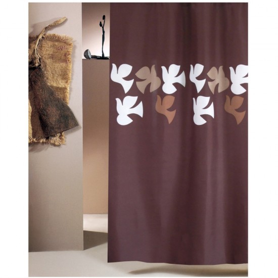 Shower Curtain Dove 180(L)x200(H) Brown