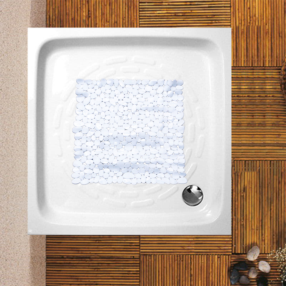 Non-slip Bathtub Mat Carre, White, 44x44cm.-1700127A