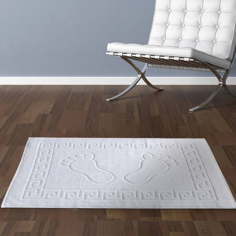 Towel Bath Mat Footprint 50x70cm White