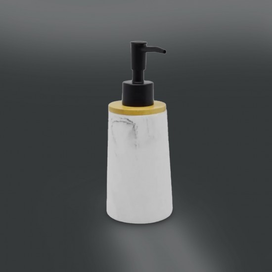 Dispenser Polyester with Bamboo SL424 White 7,5x7,5x18,2cm