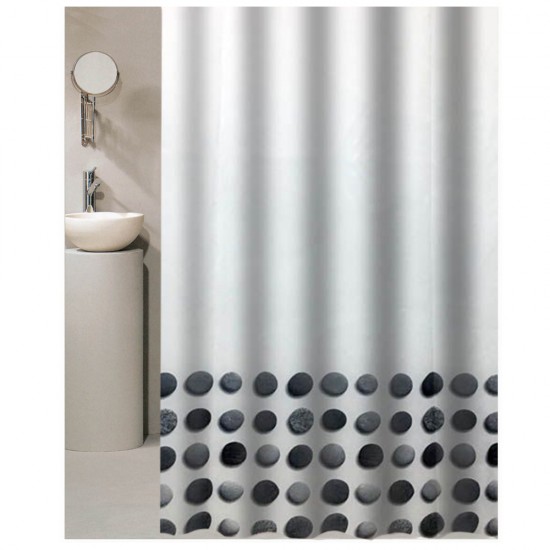Shower Curtain Gravel 180(L)x180(H)