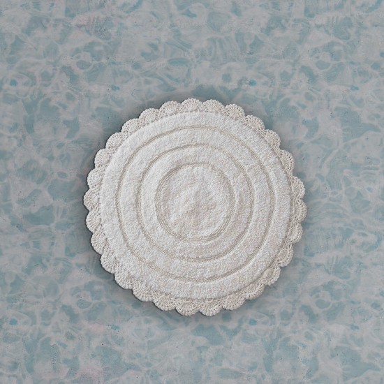 Bath Mat Etoiles Ecru diameter 70cm