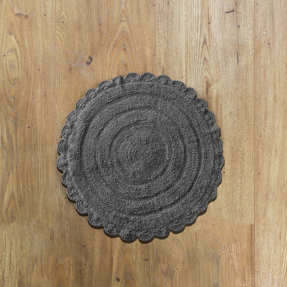 Bath Mat Etoiles Dark Grey diameter 70cm