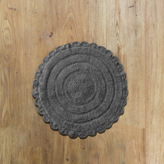 Bath Mat Etoiles Dark Grey diameter 70cm