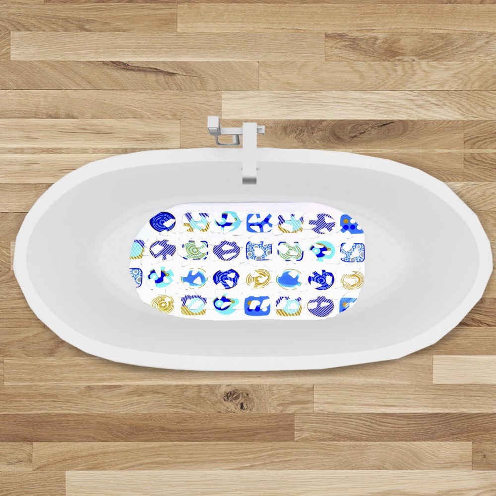 Non-slip Bathtub Mat Float-2, Blue, 35x76cm.