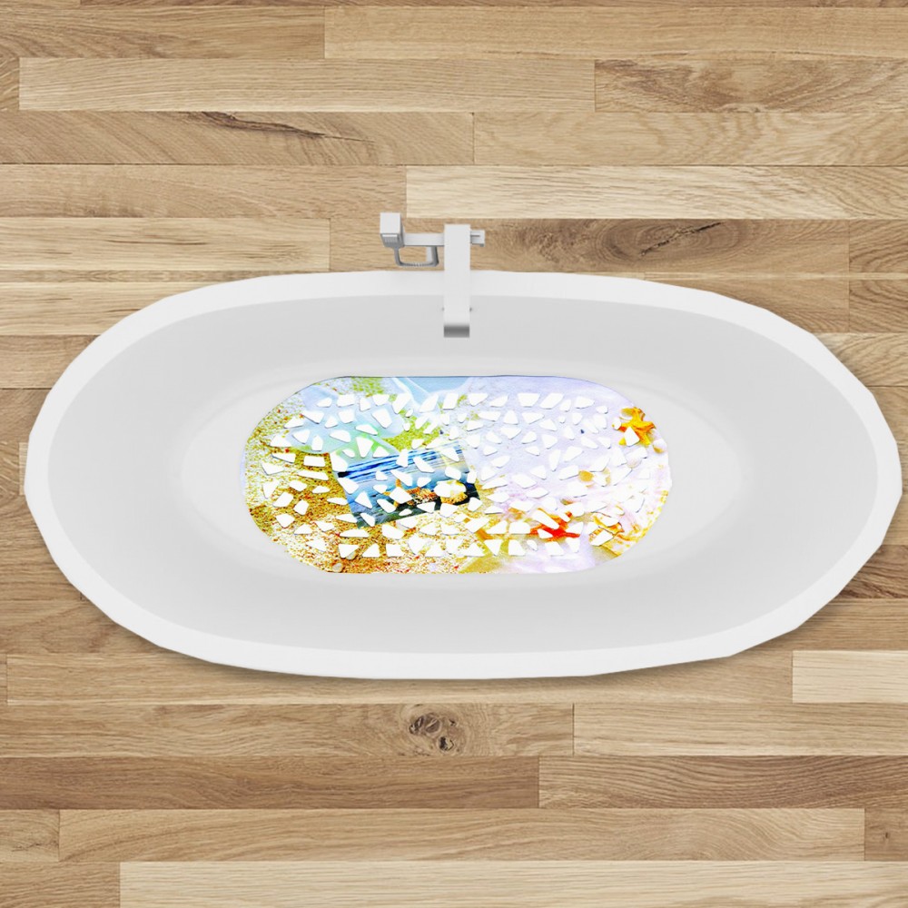 Non-slip Bathtub Mat Float-1, Light Blue, 35x76cm. Non-slip Bathtub Mat Float-1, Light Blue, 35x76cm.