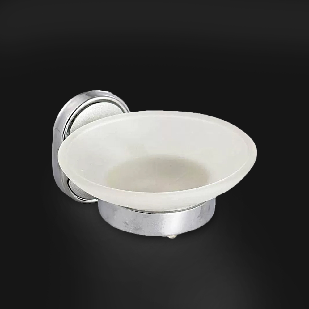 Wall Mounted Soap Holder. Matte Glass.