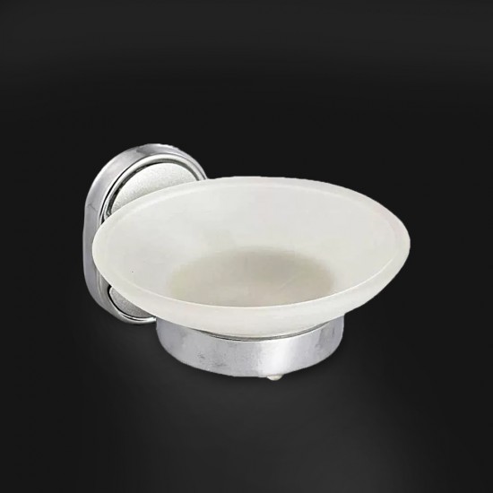 Wall Mounted Soap Holder. Matte Glass.