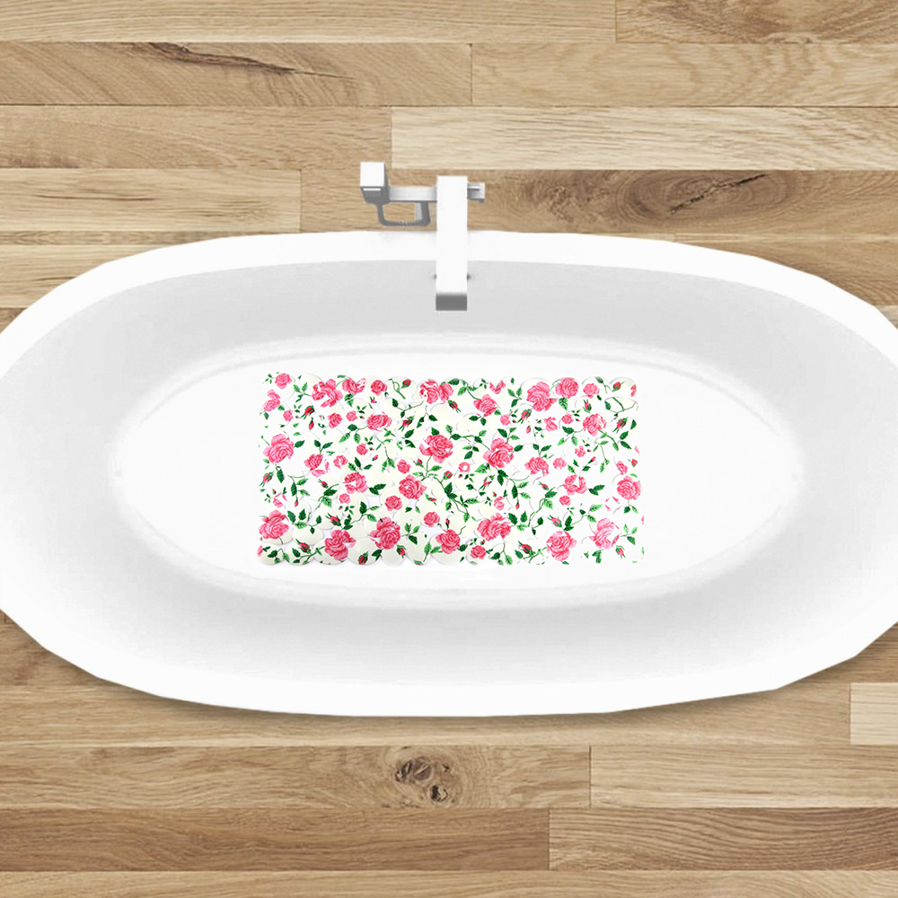 Non-slip Bathtub Mat PinkRoses, 35X70cm.