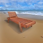 Wooden Deckchair Pinewooden 61(w)x194(l)x30(h)