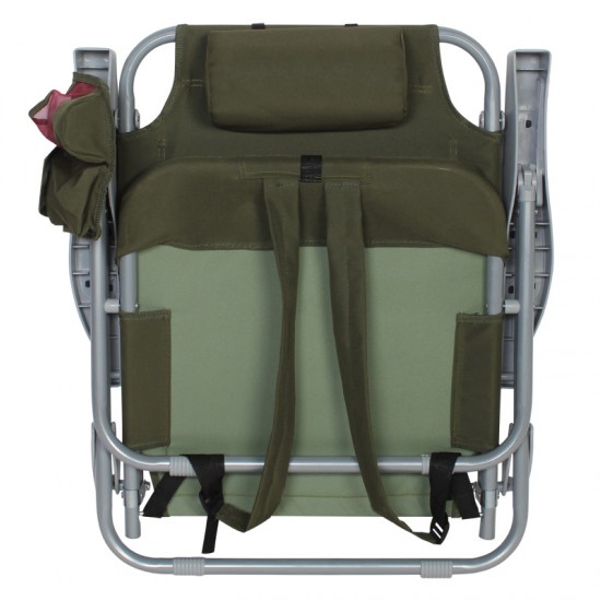 ΚΑΡΕΚΛΑ ΠΑΡΑΛΙΑΣ ΜΕΤΑΛΛΙΚΗ SL115 ΠΡΑΣΙΝΗ 63(Π)Χ48(Μ)Χ79(Υ)