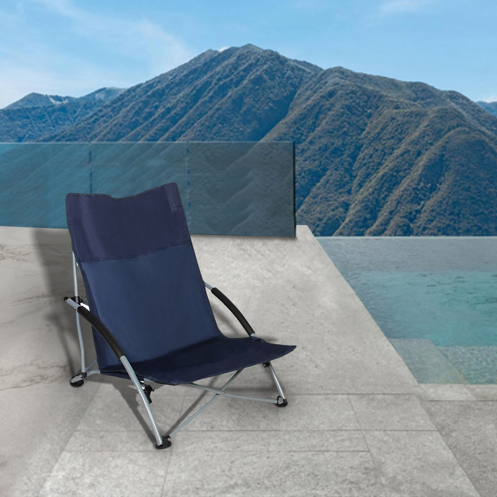 ΚΑΡΕΚΛΑ ΠΑΡΑΛΙΑΣ ΜΕΤΑΛΛΙΚΗ ΑΠΛΗ SL113 ΜΠΛΕ 57(Π)Χ54(Μ)Χ63(Υ)