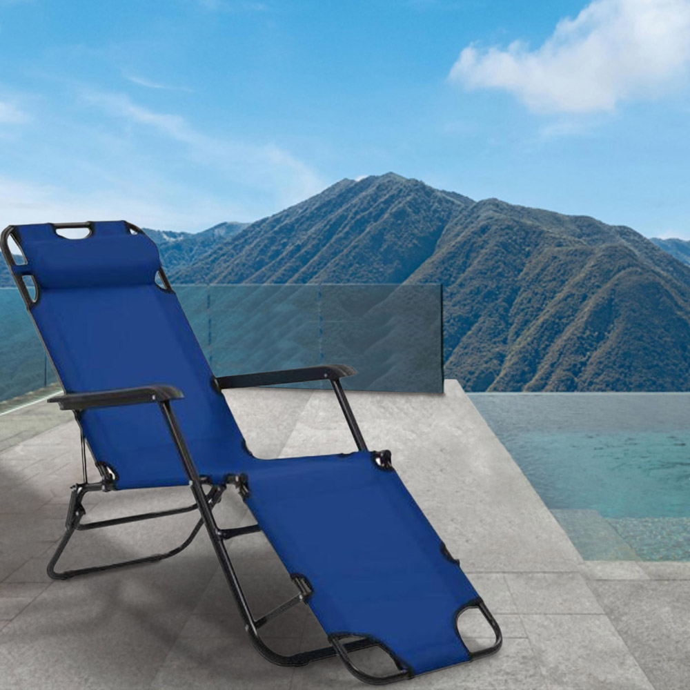 ΞΑΠΛΩΣΤΡΑ ΠΑΡΑΛΙΑΣ ΜΕΤΑΛΛΙΚΗ SL223 ΜΠΛΕ 60(Π)Χ163(Μ)Χ80(Υ)