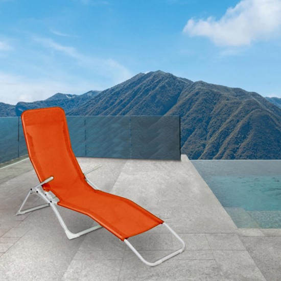 ΞΑΠΛΩΣΤΡΑ ΠΑΡΑΛΙΑΣ ΜΕΤΑΛΛΙΚΗ SL229 ΠΟΡΤΟΚΑΛΙ 60(Π)Χ153(Μ)Χ98(Υ)