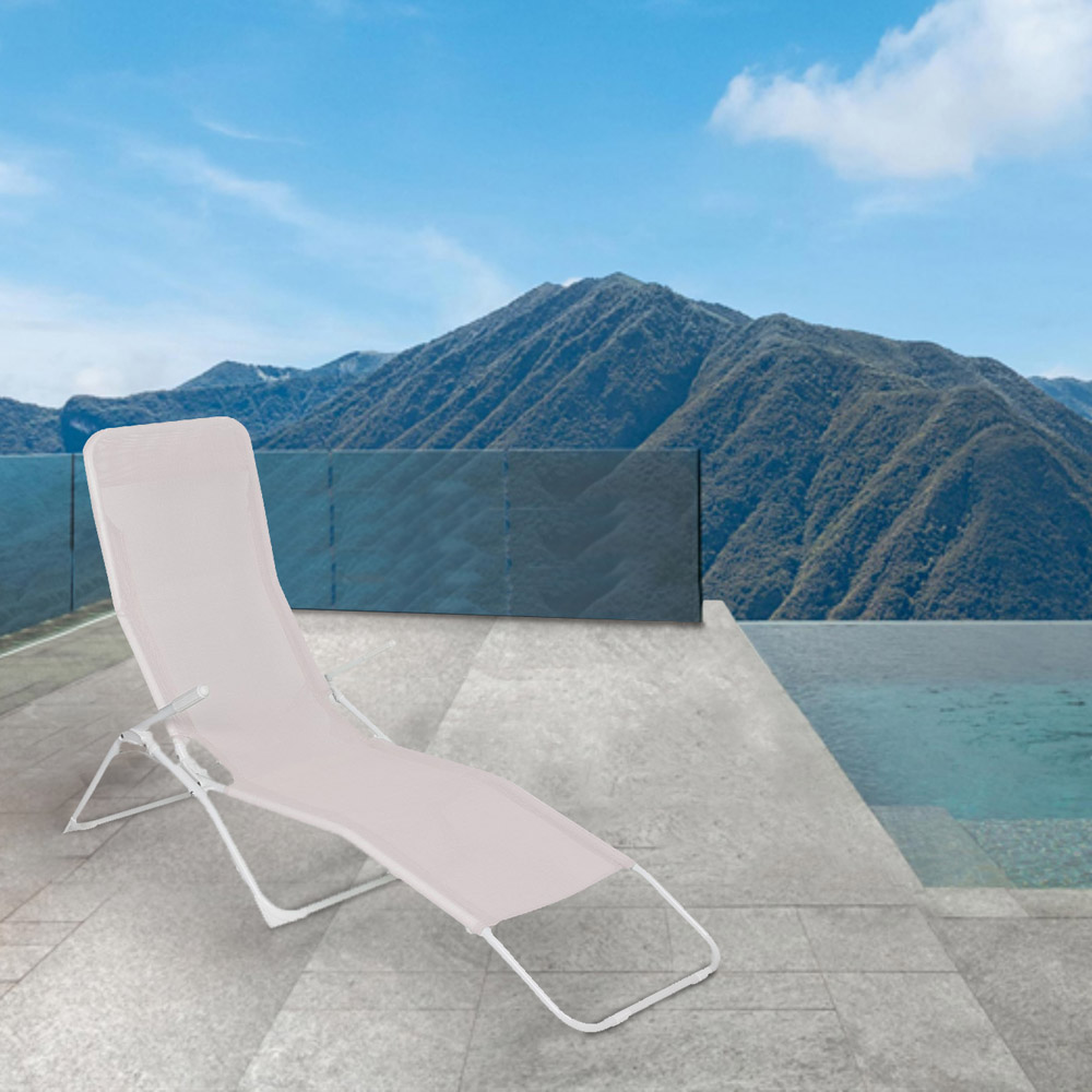 ΞΑΠΛΩΣΤΡΑ ΠΑΡΑΛΙΑΣ ΜΕΤΑΛΛΙΚΗ SL229 ΛΕΥΚΗ 60(Π)Χ153(Μ)Χ98(Υ)