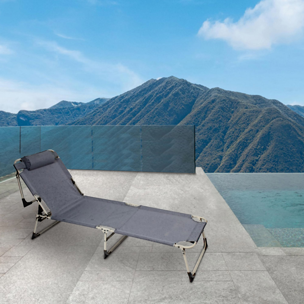 Metal Beach Chair SL234 Grey