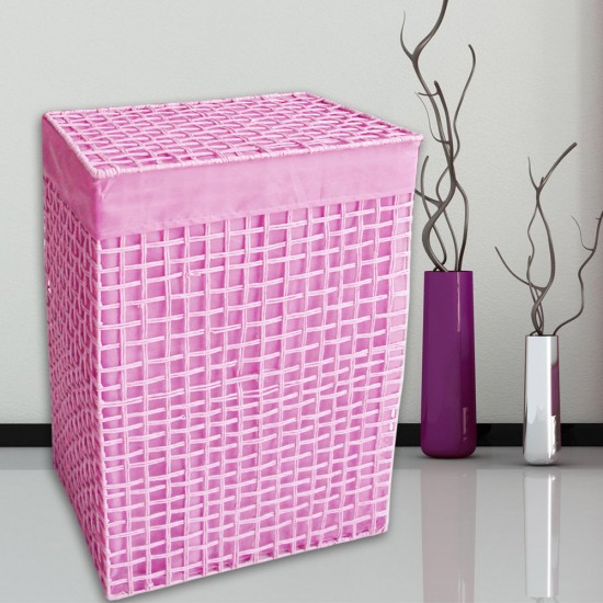 Laundry Hamper Square Fuchsia 43x33x63cm