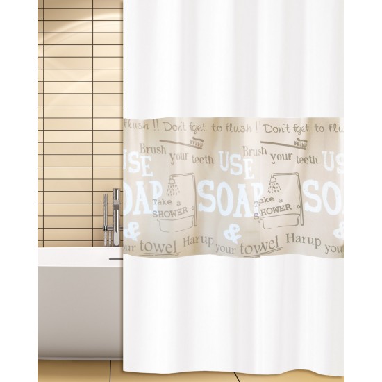 ΚΟΥΡΤΙΝΑ ΜΠΑΝΙΟΥ SOAP 180(Μ)X180(Υ)