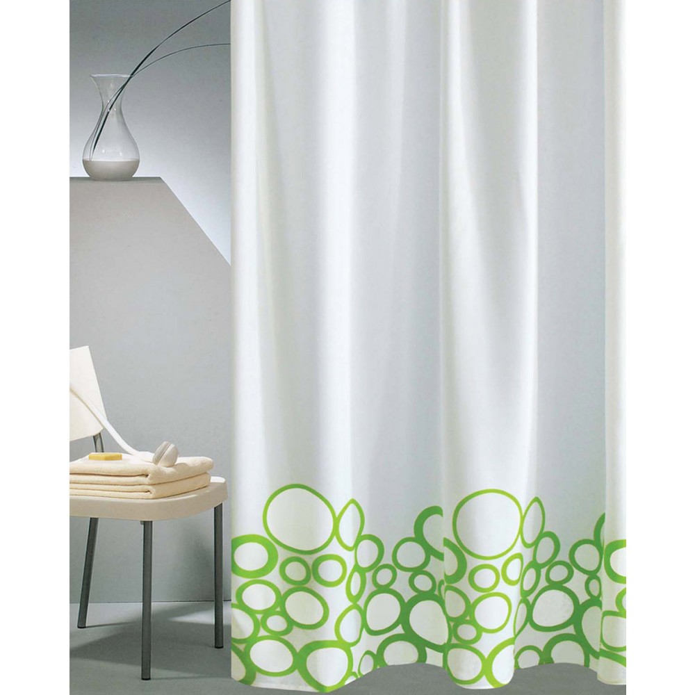 ΚΟΥΡΤΙΝΑ ΜΠΑΝΙΟΥ BUBBLES 180(Μ)X180(Υ) ΠΡΑΣΙΝΟ