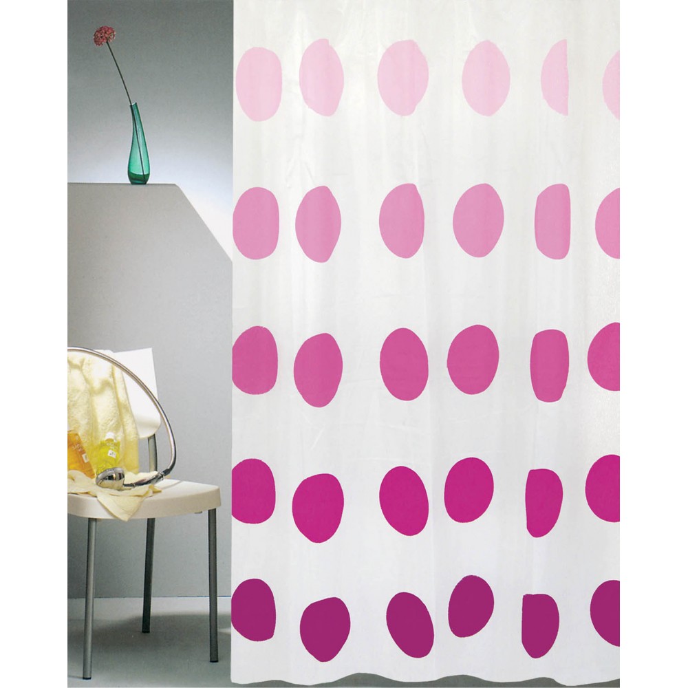 ΚΟΥΡΤΙΝΑ ΜΠΑΝΙΟΥ COLOR MOON 180(Μ)X180(Υ) ΡΟΖ