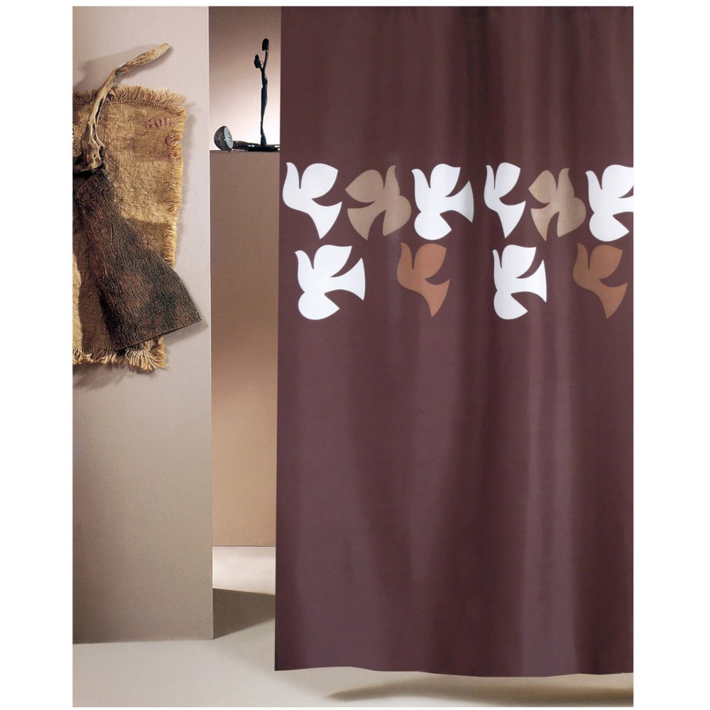 Shower Curtain 180(L)x180(H) Brown
