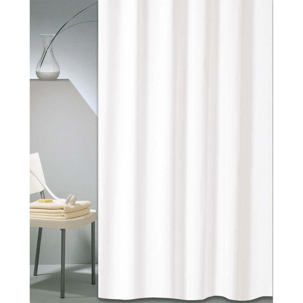 Shower Curtain Solid 200(L)x200(H) White
