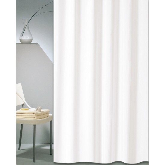 Shower Curtain Solid 200(L)x200(H) White
