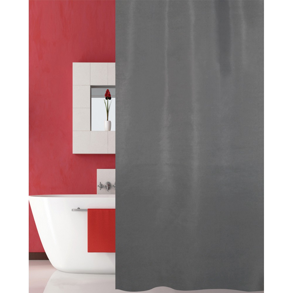 ΚΟΥΡΤΙΝΑ ΜΠΑΝΙΟΥ SOLID 180(Μ)X180(Υ) ΓΚΡΙ-1030 GREY