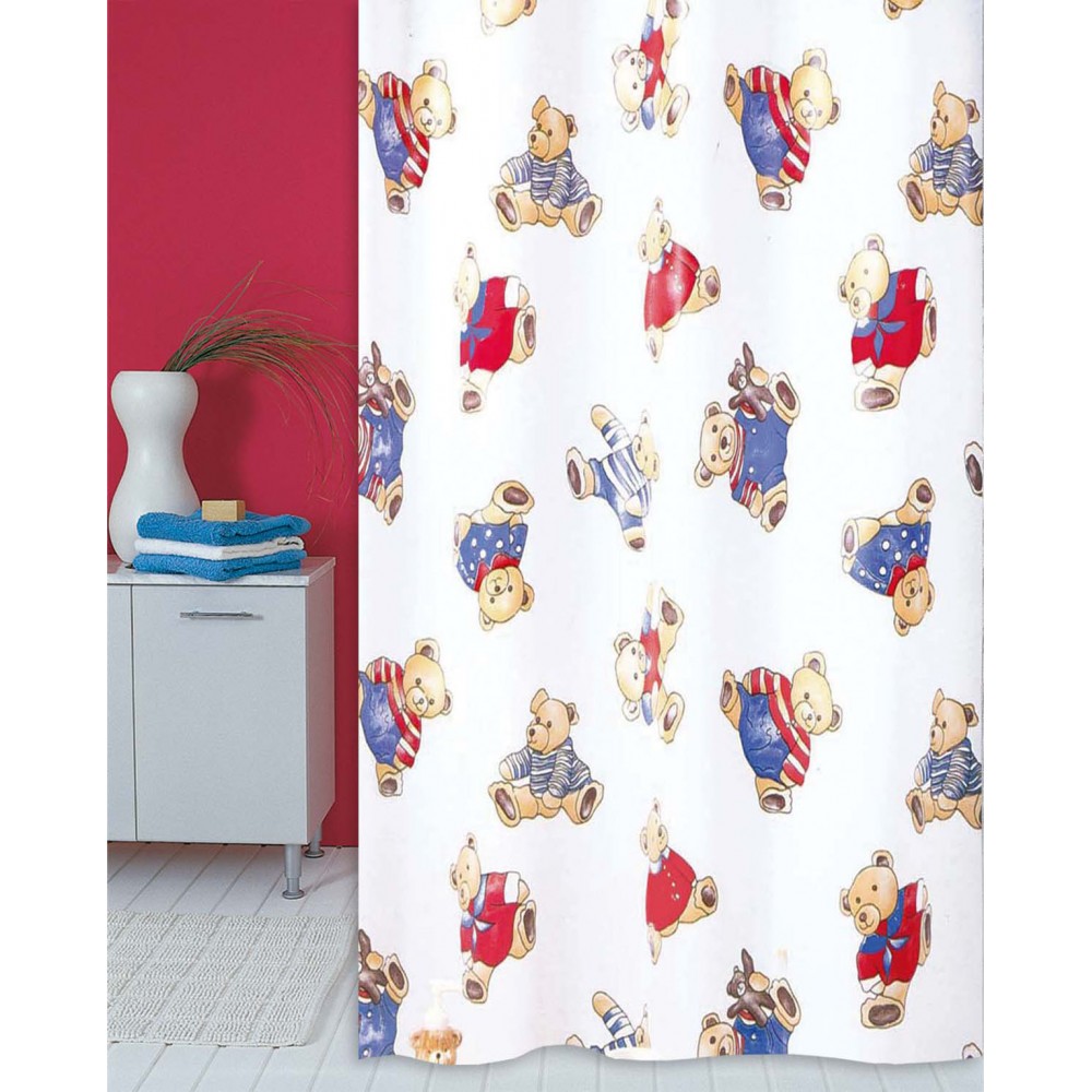 ΚΟΥΡΤΙΝΑ ΜΠΑΝΙΟΥ ΠΛΑΣΤΙΚΗ PEVA BEAR 180(Μ)X180(Υ)